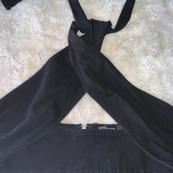 Pretty little thing black acid wash wrap crop top - Picture 7 of 10